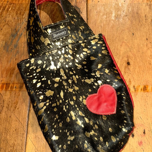 Lauraine’s HOH acid wash and leather vehicle hanging reusable trash storage bag - Picture 8 of 11